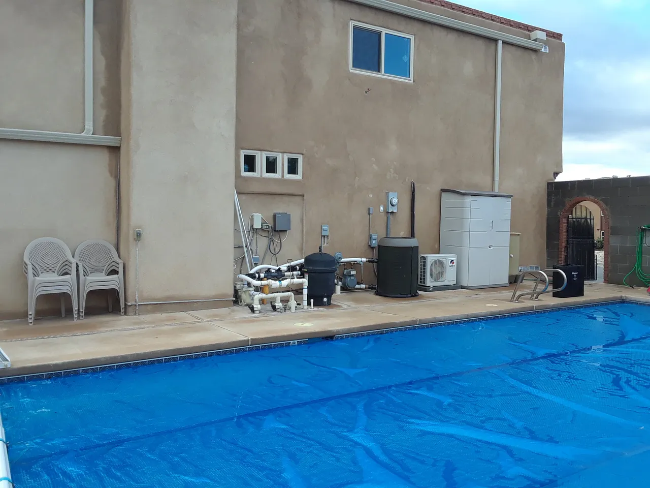 Pool Equipment Cover & Storage before construction
